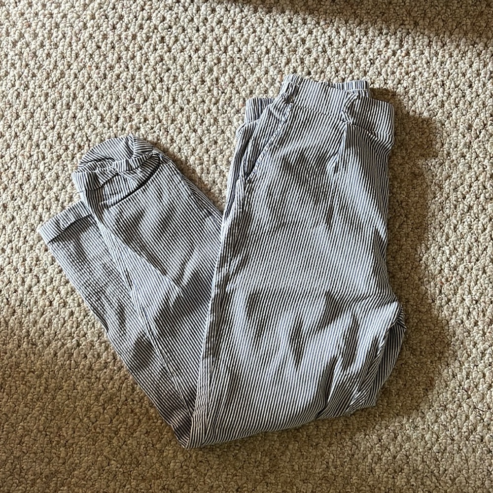 stripped dress pants
